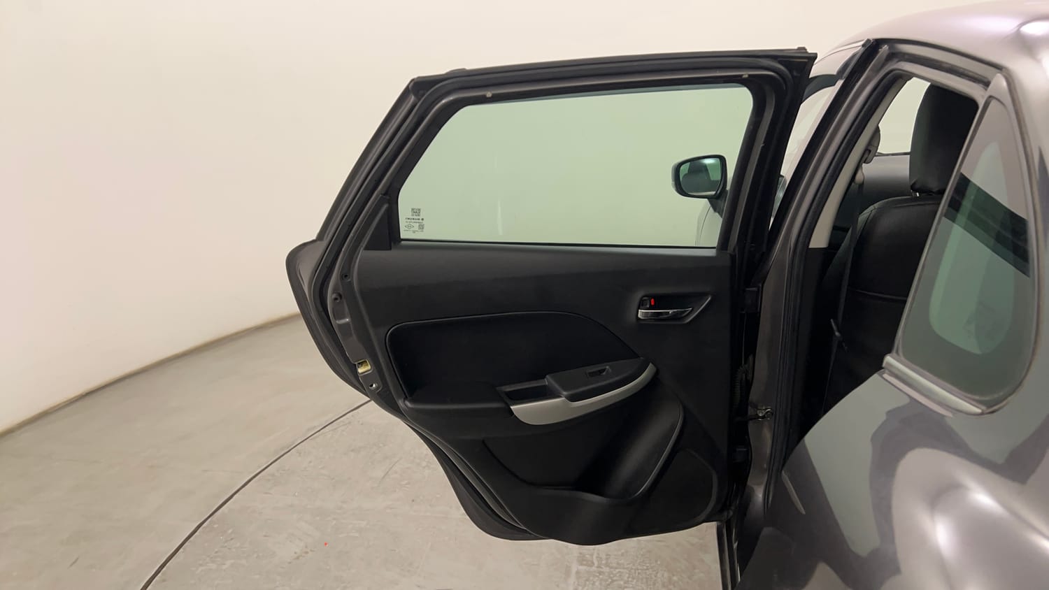 Used 2017 Maruti Suzuki Baleno Zeta 1.2 Petrol Manual interior LEFT REAR DOOR OPEN VIEW