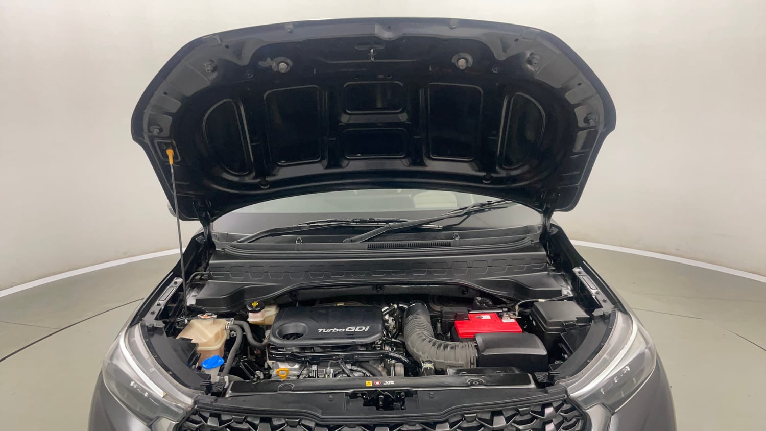 Used 2023 Kia Sonet HTX 1.0 iMT Petrol Manual engine ENGINE & BONNET OPEN FRONT VIEW