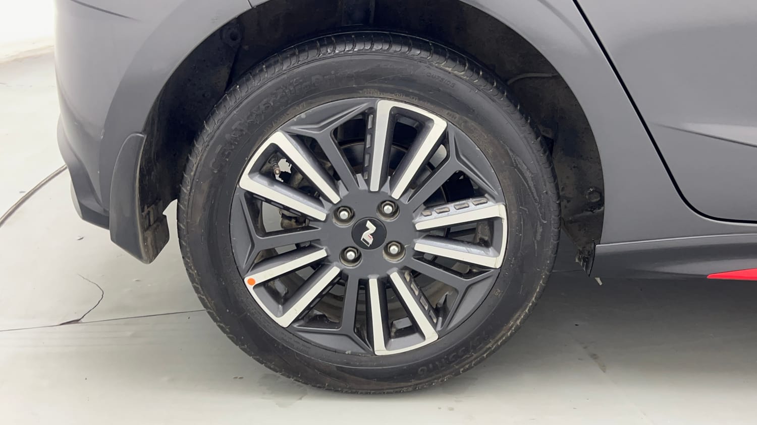 Used 2022 Hyundai i20 N Line N8 1.0 Turbo DCT Petrol Automatic tyres RIGHT REAR TYRE RIM VIEW