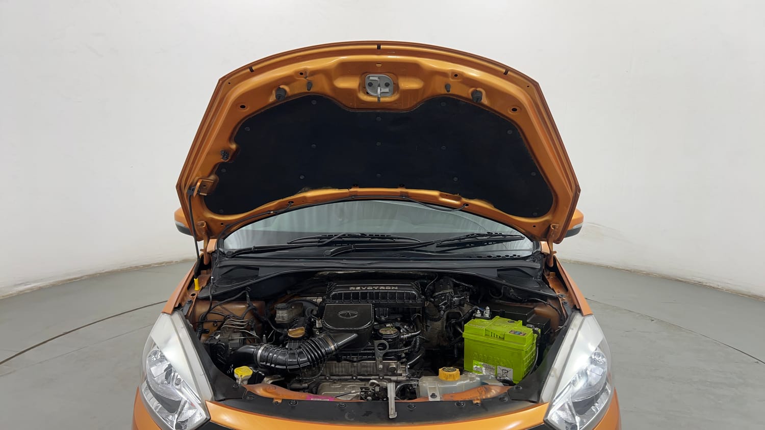 Used 2016 Tata Tiago Revotron XZ Petrol Manual engine ENGINE & BONNET OPEN FRONT VIEW