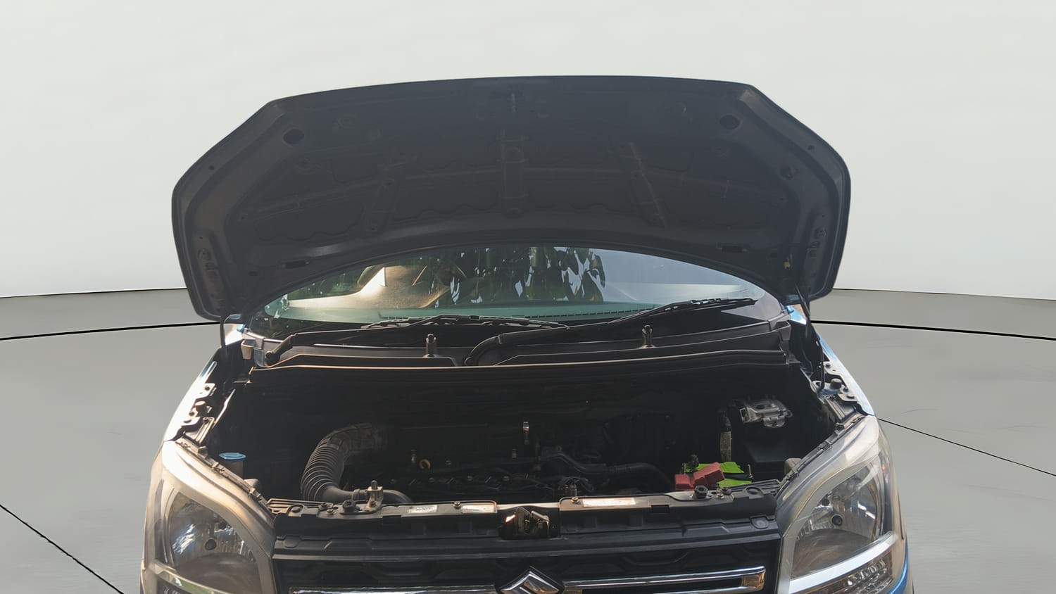 Used 2019 Maruti Suzuki Wagon R ZXi 1.2 AMT Petrol Automatic engine ENGINE & BONNET OPEN FRONT VIEW