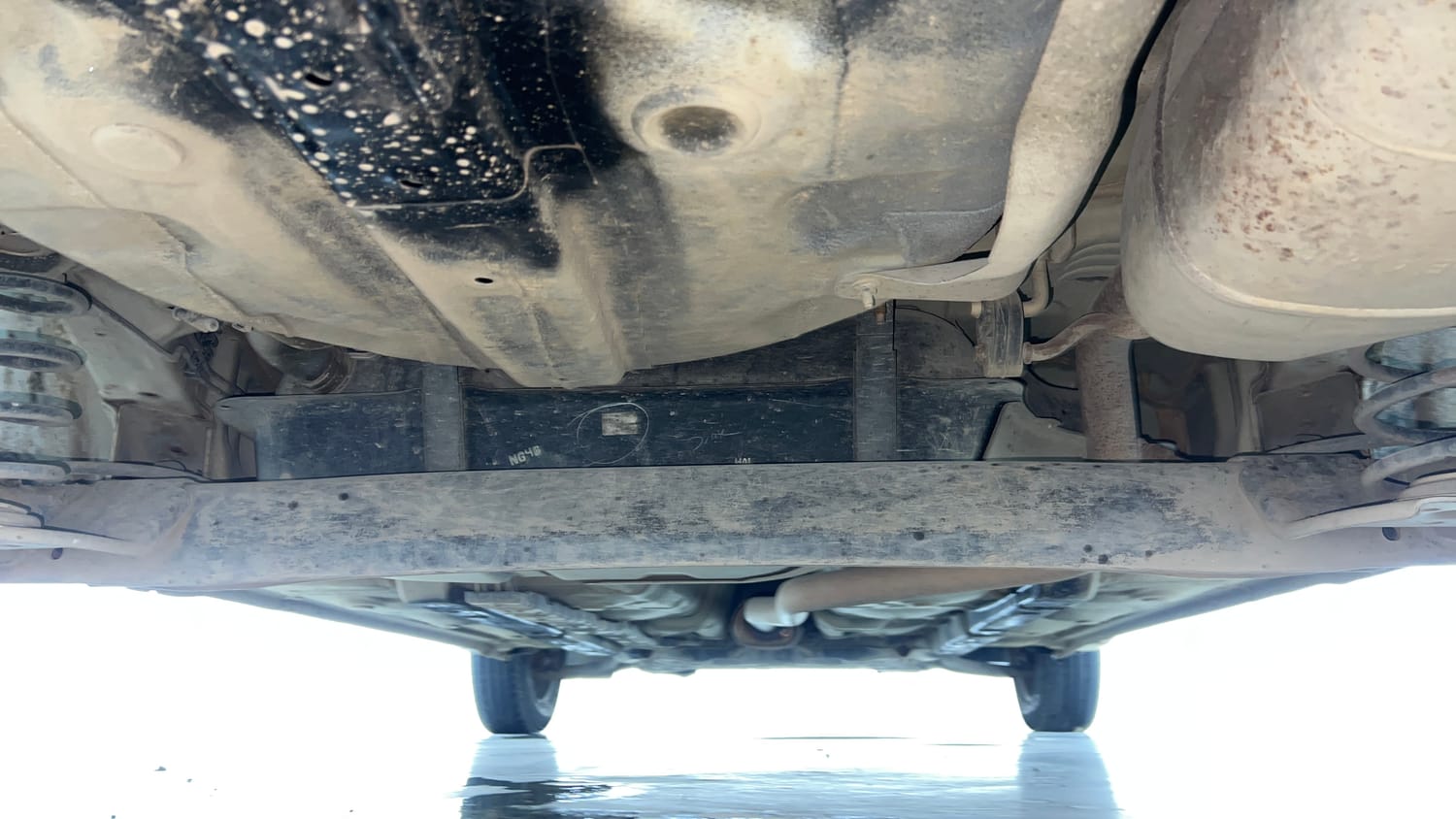 Used 2018 Hyundai Grand i10 Magna 1.2 Kappa VTVT Petrol Manual extra REAR UNDERBODY VIEW (TAKEN FROM REAR)