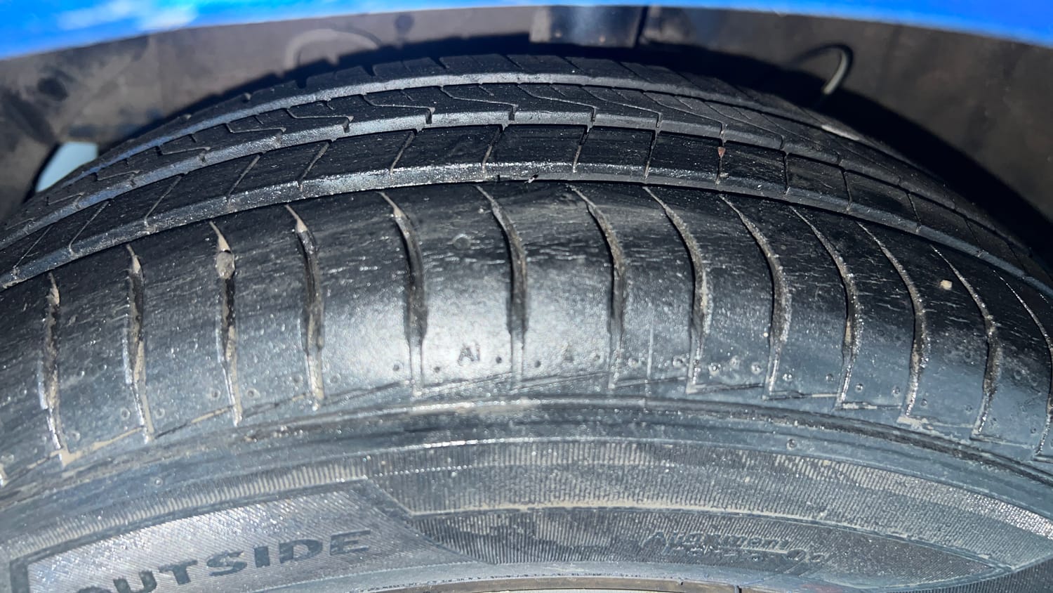 Used 2020 Hyundai Santro Sportz AMT Petrol Automatic tyres LEFT FRONT TYRE TREAD VIEW