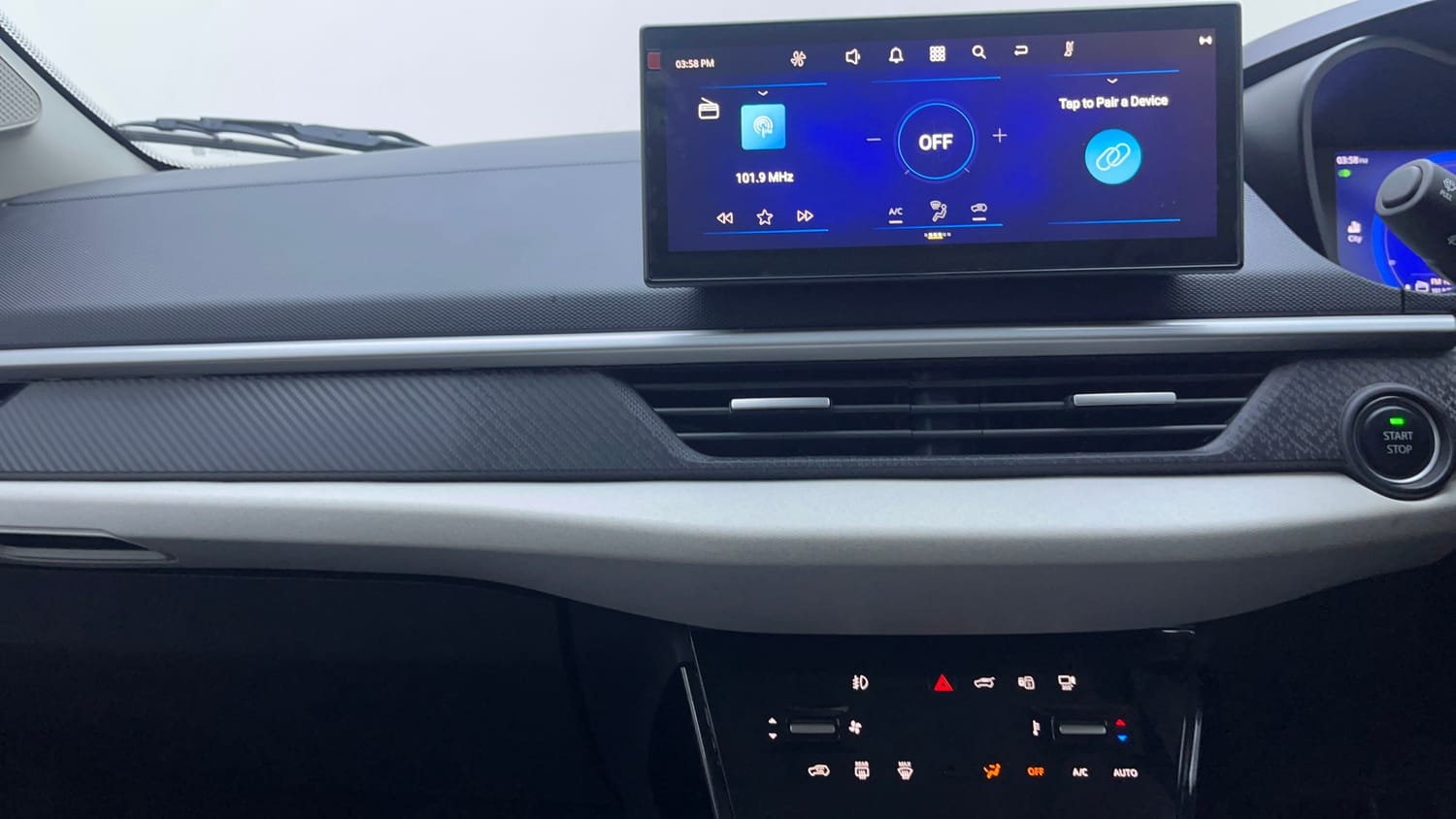 Used 2026 Tata Nexon Creative Plus (PS) 1.5 Diesel 6AMT Dual Tone Diesel Automatic interior MUSIC SYSTEM & AC CONTROL VIEW