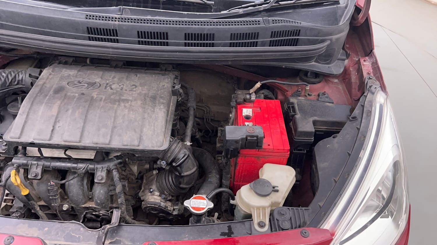 Used 2017 Hyundai Grand i10 Sportz 1.2 Kappa VTVT Petrol Manual engine ENGINE LEFT SIDE VIEW