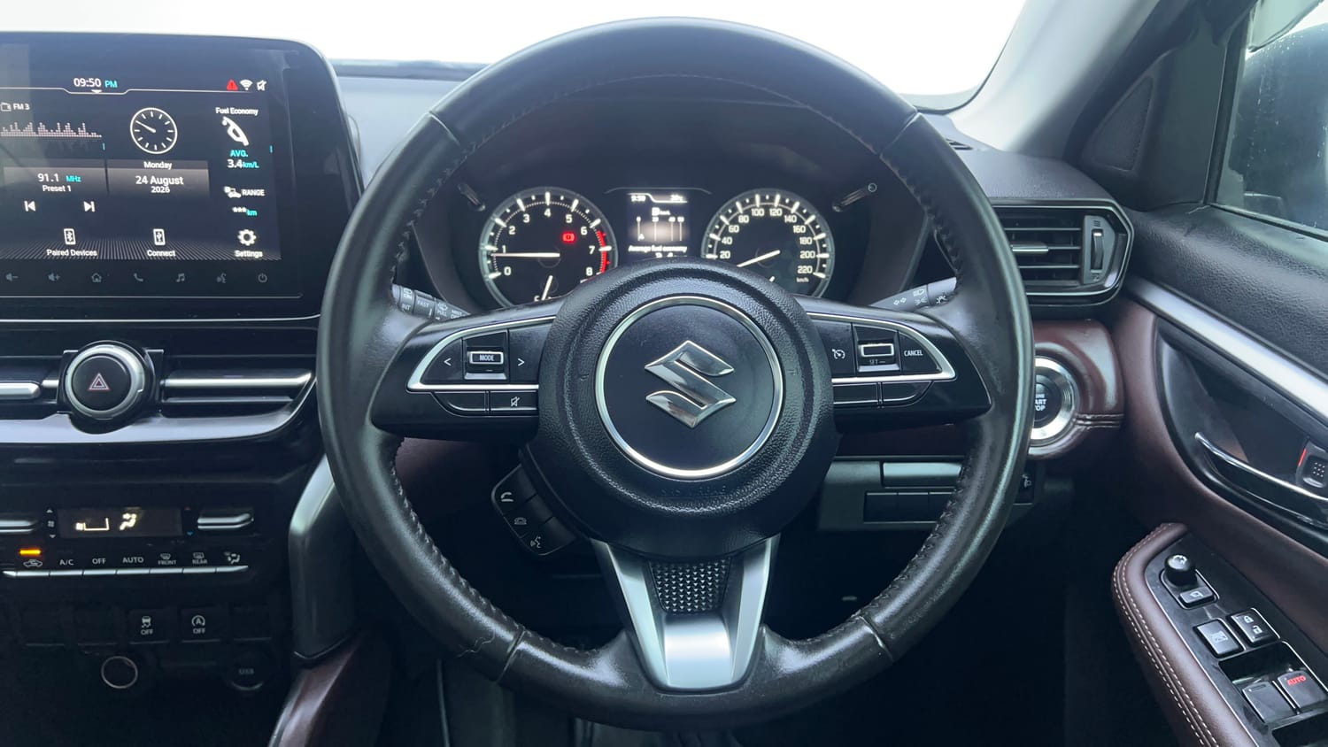 Used 2023 Maruti Suzuki Grand Vitara Alpha Smart Hybrid Petrol Manual interior STEERING VIEW