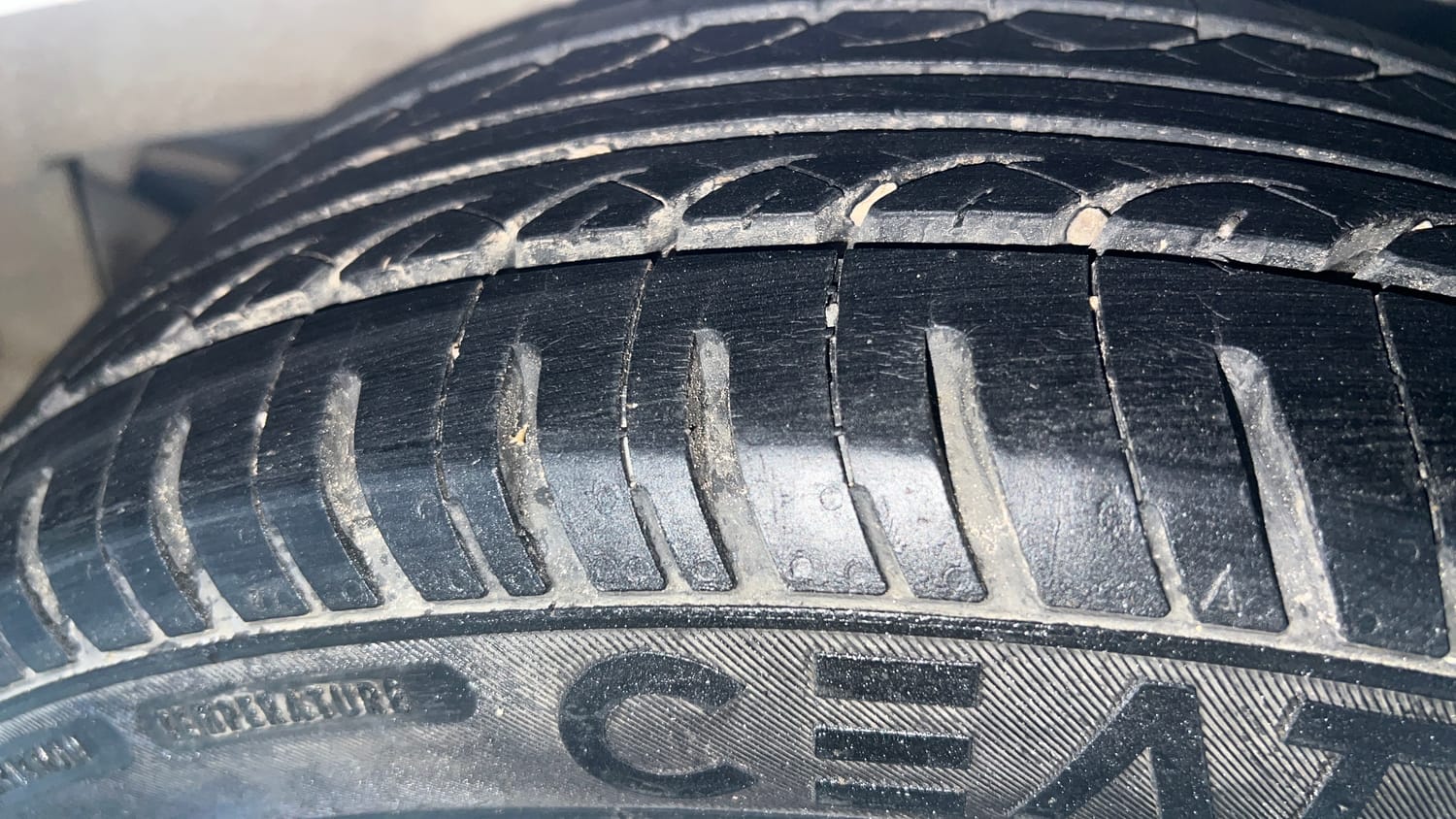 Used 2019 Hyundai Xcent S Petrol+cng(outside fitted) Cng Manual tyres LEFT REAR TYRE TREAD VIEW