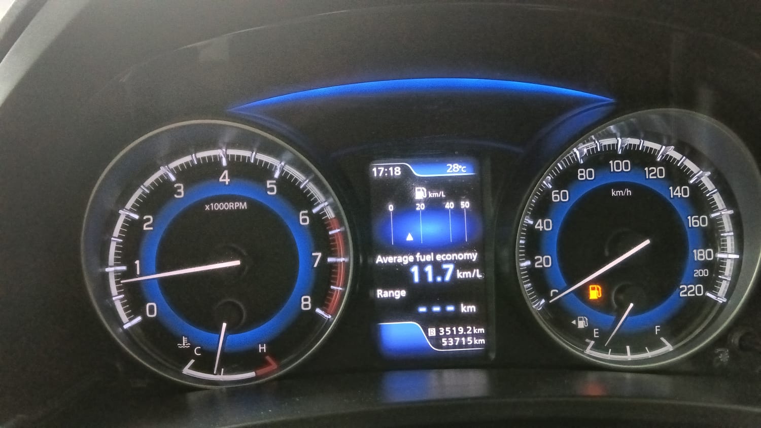 Used 2018 Maruti Suzuki Baleno Alpha 1.2 Petrol Manual interior CLUSTERMETER VIEW