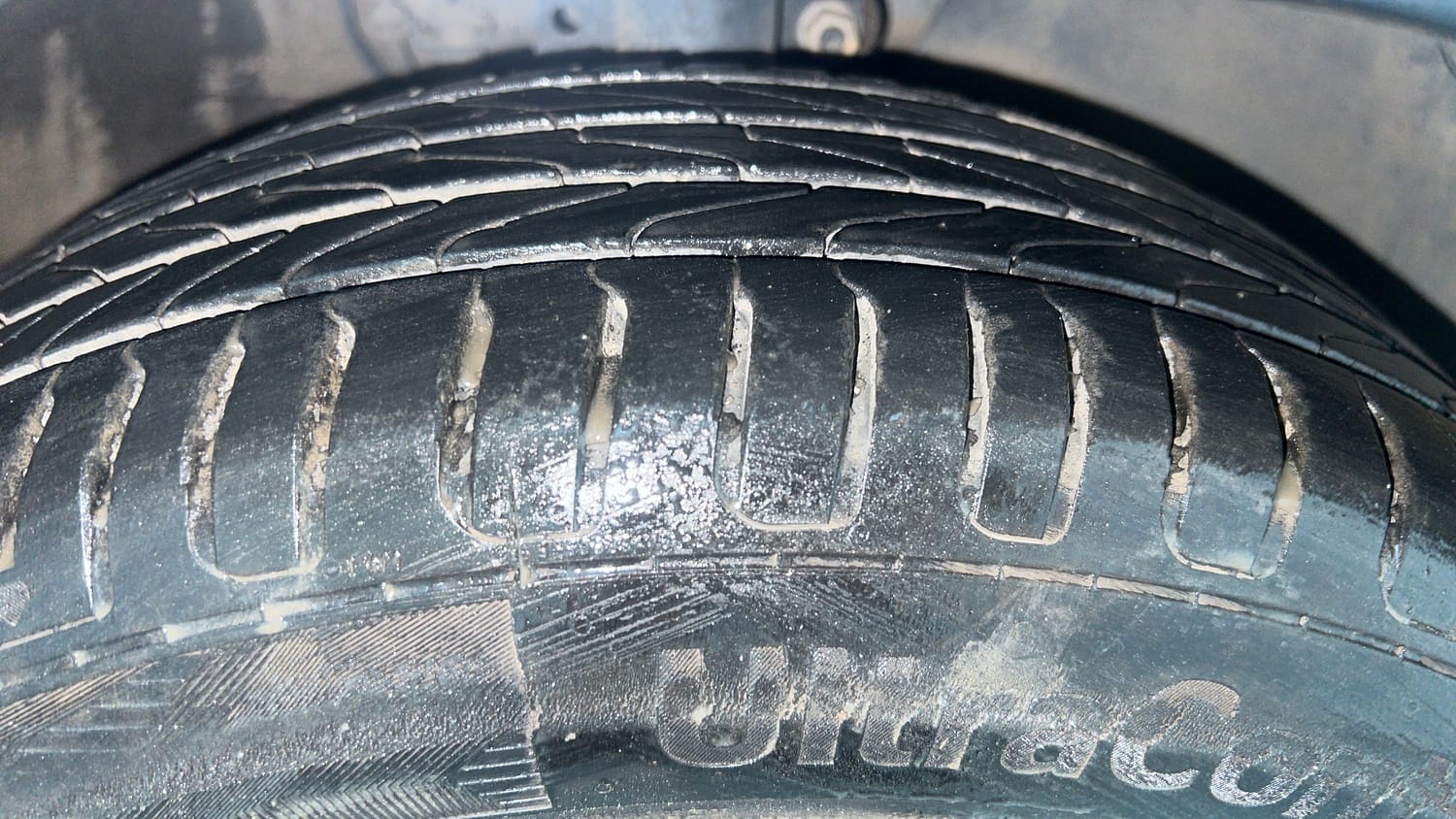 Used 2020 Skoda Rapid Active 1.0 TSI MT Petrol Manual tyres RIGHT FRONT TYRE TREAD VIEW