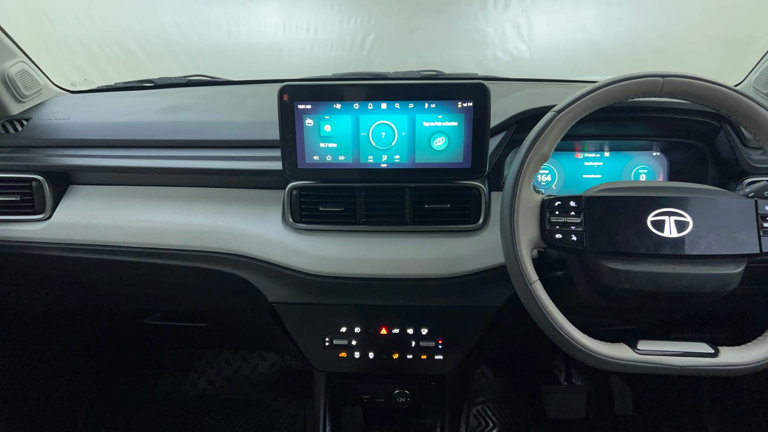 Used 2024 Tata Punch EV Empowered Plus 3.3 Electric Automatic interior MUSIC SYSTEM & AC CONTROL VIEW