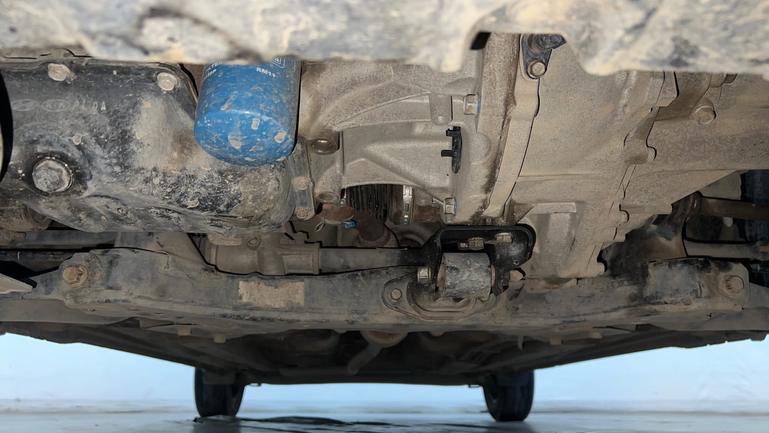 Used 2021 Hyundai Grand i10 Nios Sportz 1.2 Kappa VTVT Petrol Manual extra FRONT LEFT UNDERBODY VIEW