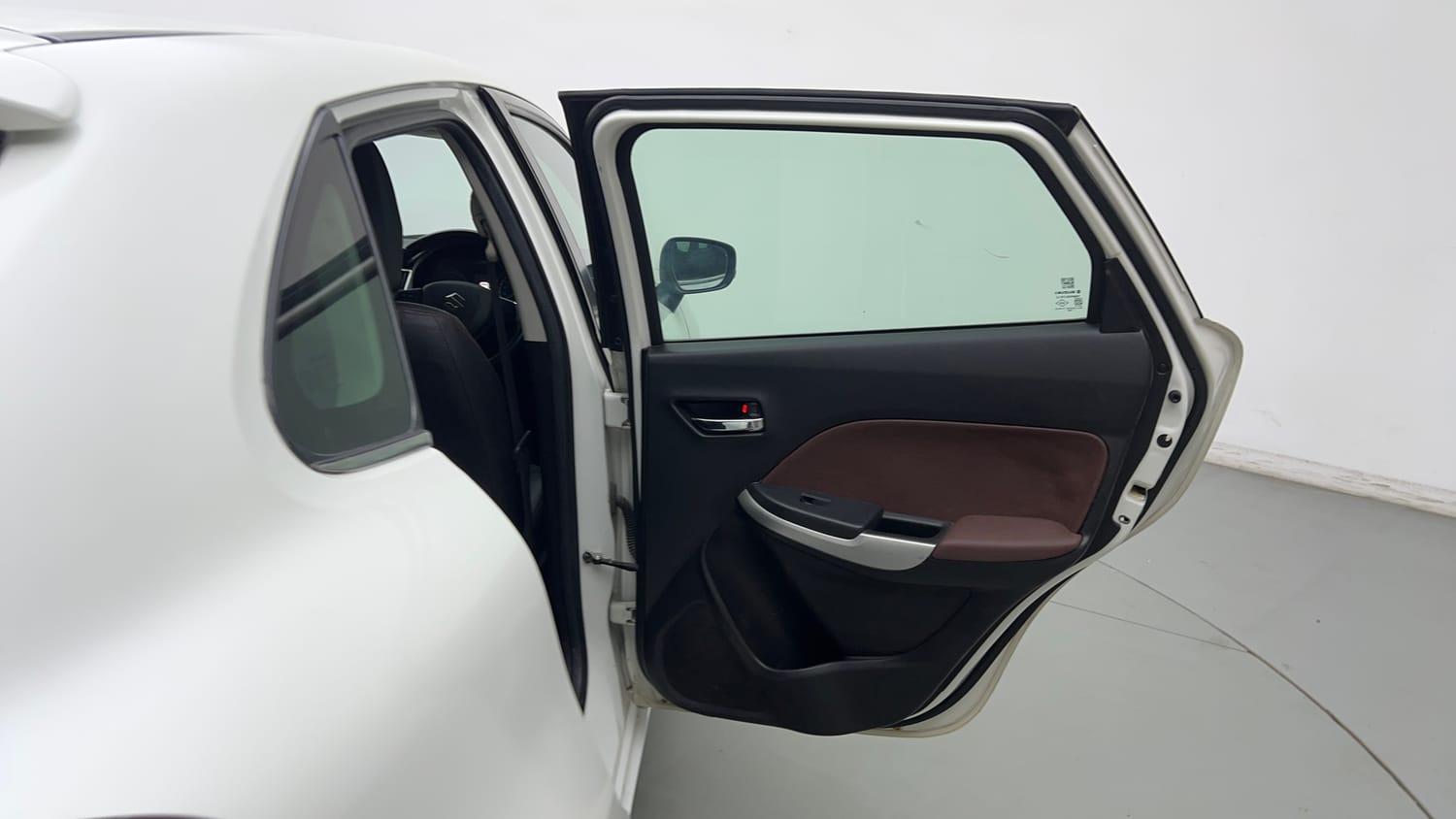 Used 2017 Maruti Suzuki Baleno Zeta 1.2 Petrol Manual interior RIGHT REAR DOOR OPEN VIEW