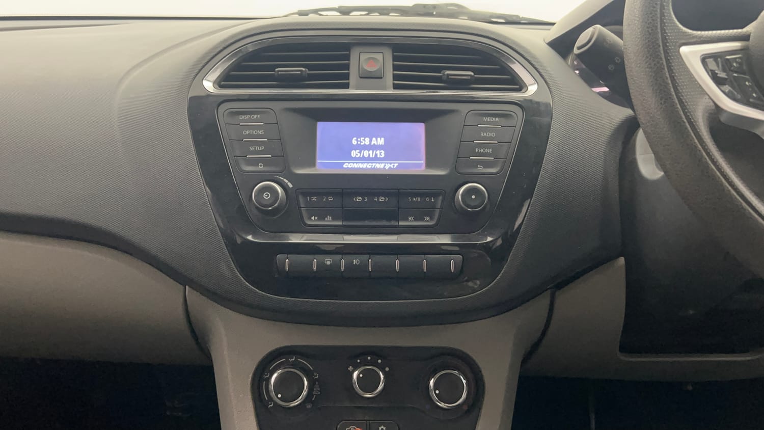 Used 2017 Tata Tiago Revotron XZA Petrol Automatic interior MUSIC SYSTEM & AC CONTROL VIEW