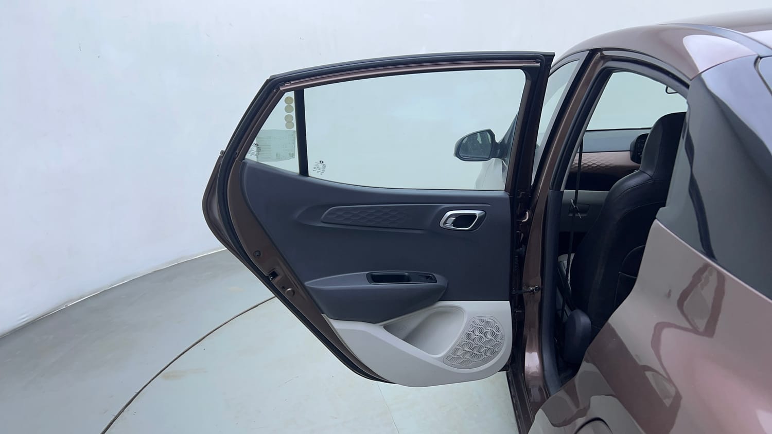 Used 2020 Hyundai Aura SX Plus 1.2 AMT Petrol Petrol Automatic interior LEFT REAR DOOR OPEN VIEW