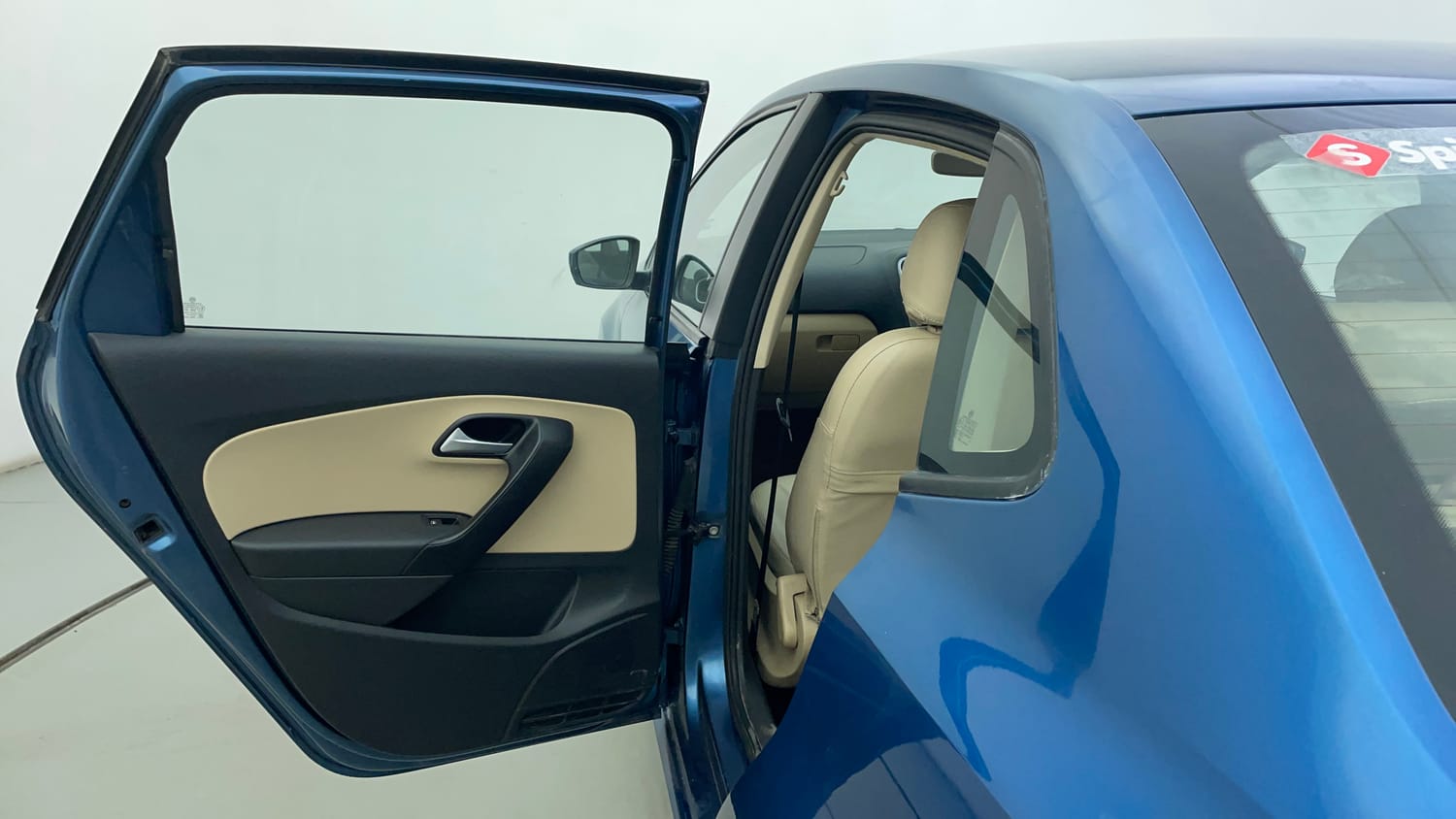 Used 2017 Volkswagen Ameo Highline1.2L (P) Petrol Manual interior LEFT REAR DOOR OPEN VIEW