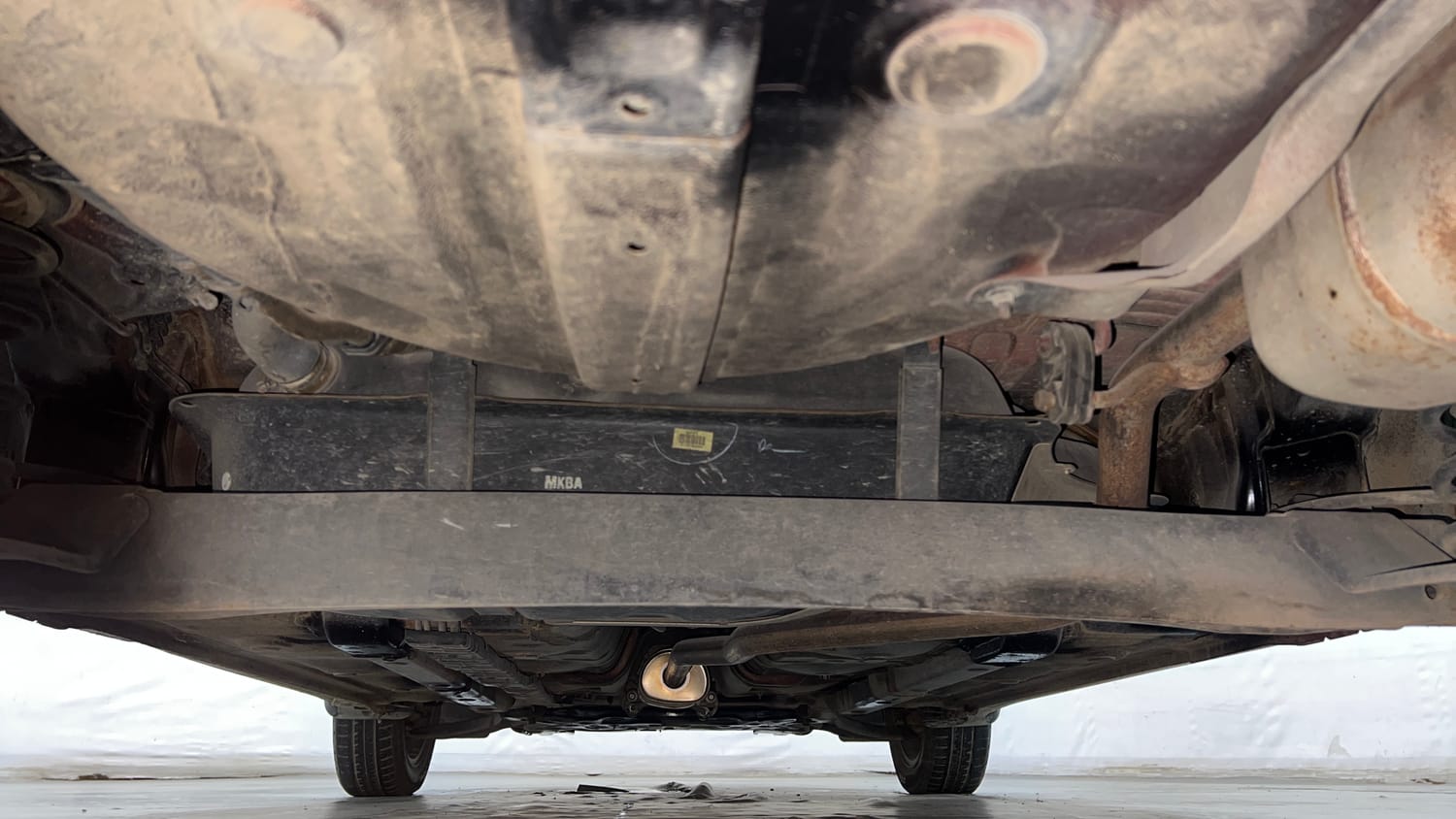 Used 2018 Hyundai Grand i10 Sportz (O) AT 1.2 Kappa VTVT Petrol Automatic extra REAR UNDERBODY VIEW (TAKEN FROM REAR)