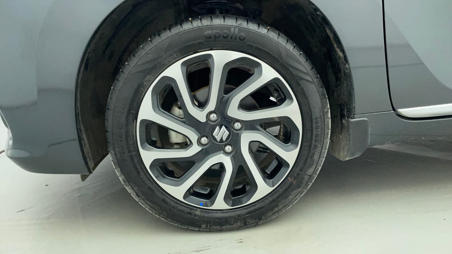 Used 2024 Maruti Suzuki Baleno Alpha MT Petrol Manual tyres LEFT FRONT TYRE RIM VIEW