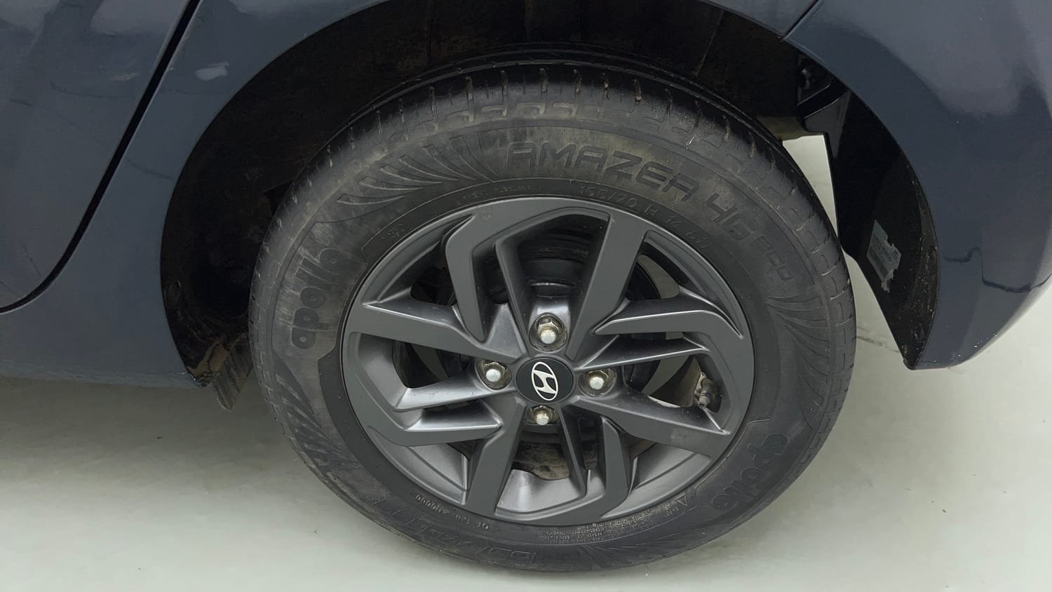 Used 2021 Hyundai Grand i10 Nios Sportz 1.2 Kappa VTVT Petrol Manual tyres LEFT REAR TYRE RIM VIEW