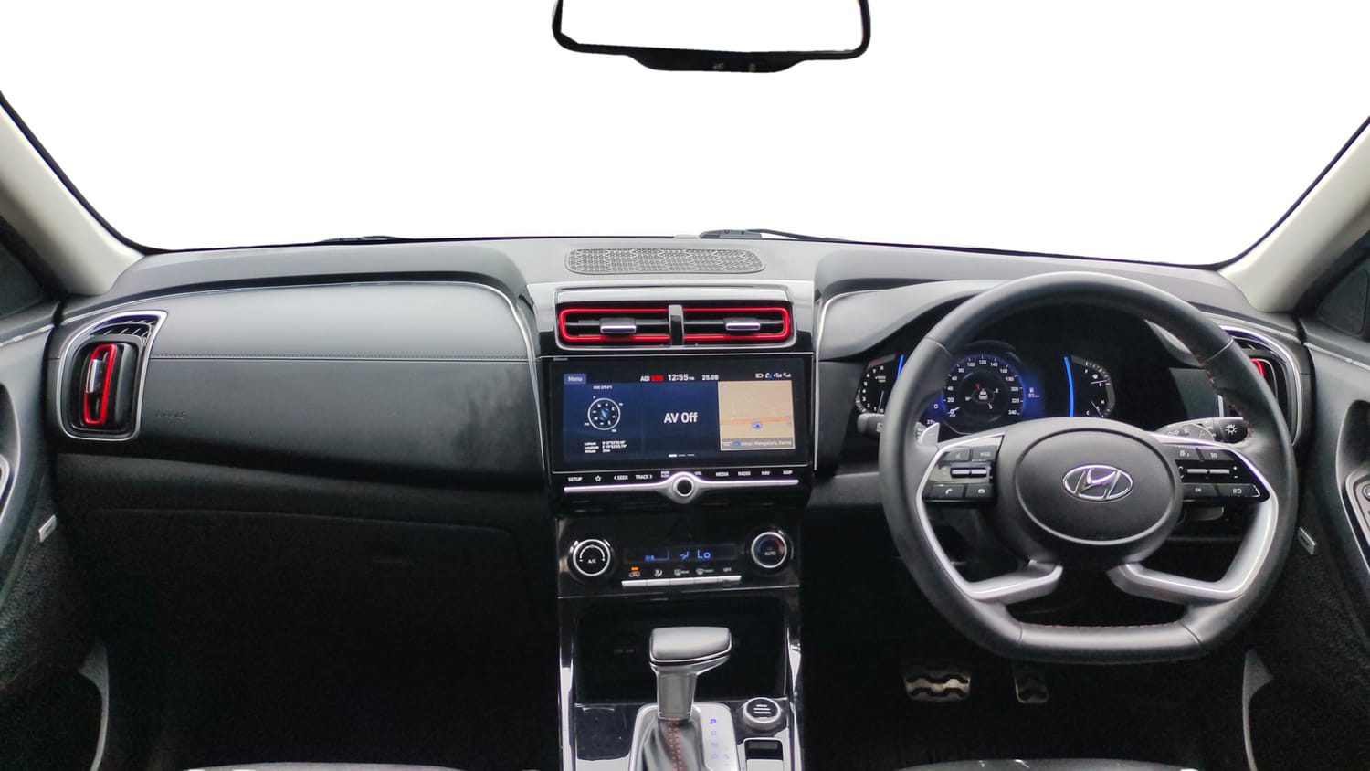 Used 2022 Hyundai Creta SX (O) 1.4 Turbo 7 DCT Dual Tone Petrol Automatic interior DASHBOARD VIEW