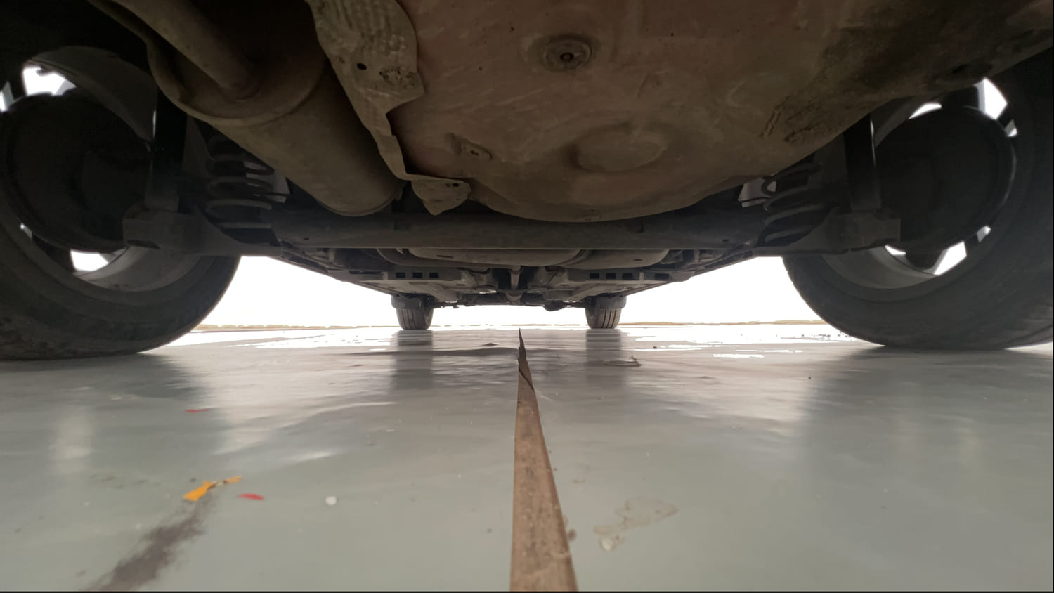 Used 2014 Volkswagen Polo Highline1.2L (P) Petrol Manual extra REAR UNDERBODY VIEW (TAKEN FROM REAR)