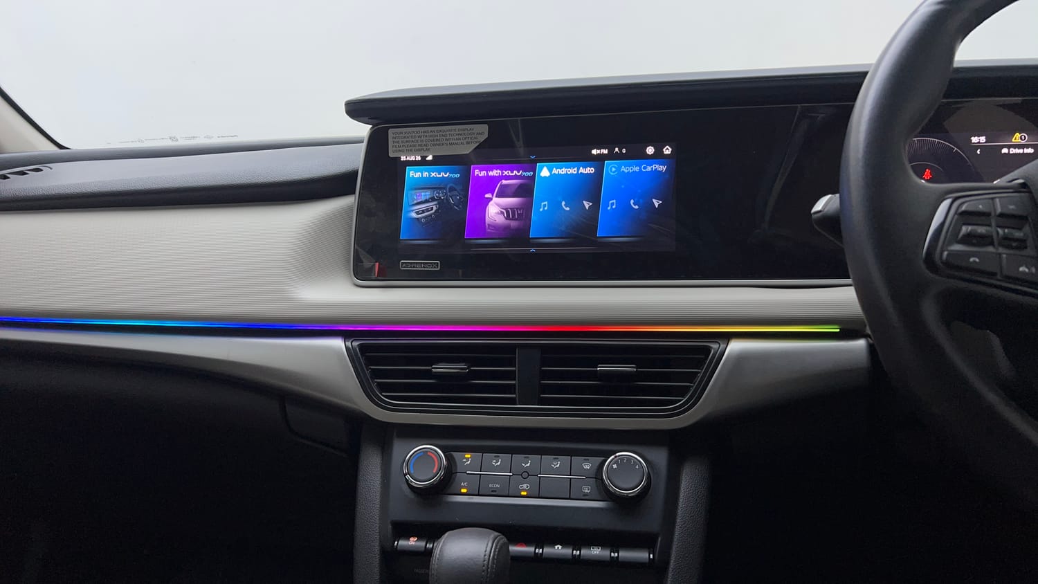 Used 2024 Mahindra XUV700 AX 5 Petrol AT 5 STR Petrol Automatic interior MUSIC SYSTEM & AC CONTROL VIEW