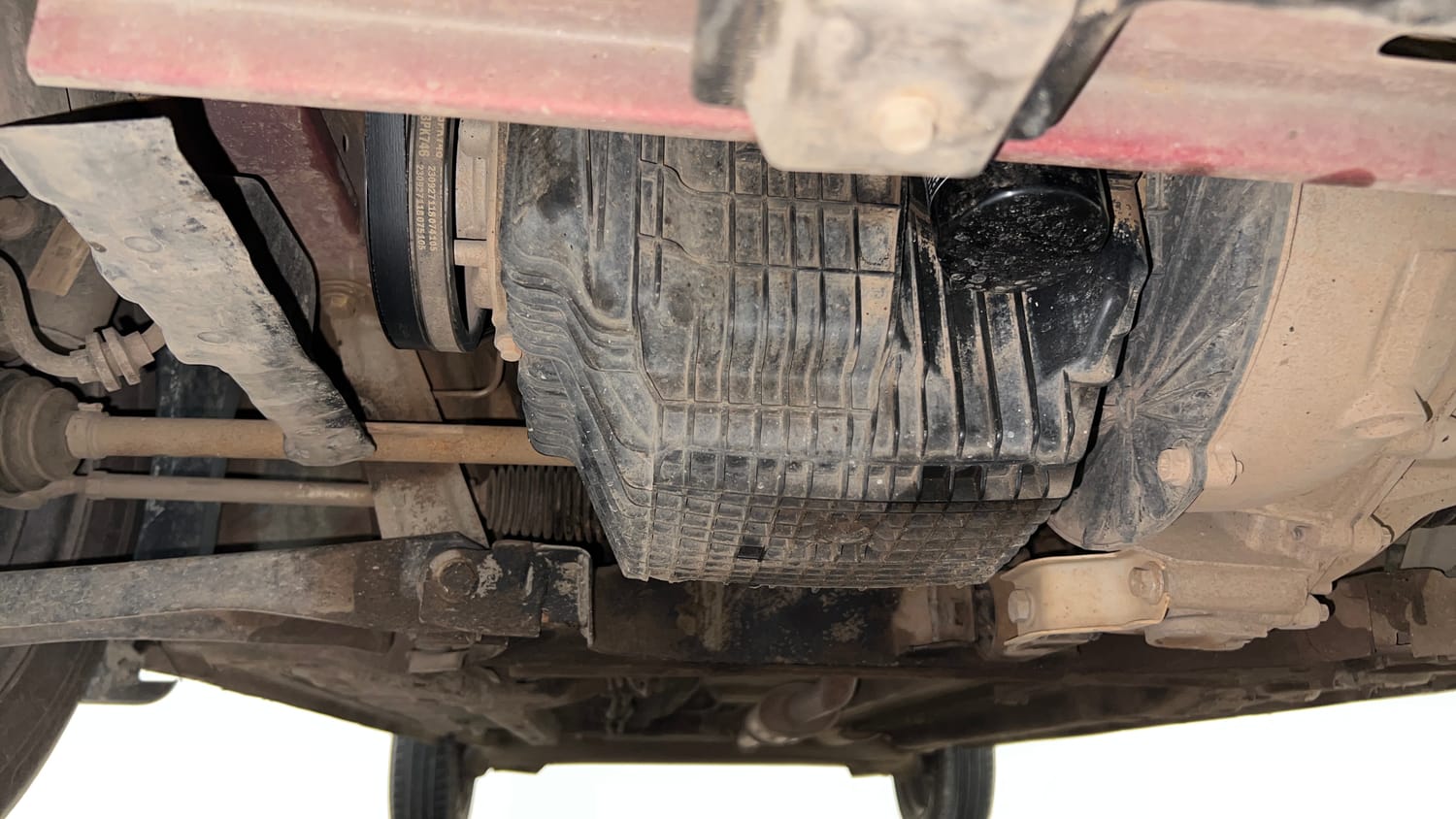 Used 2024 Renault Kwid CLIMBER 1.0 AMT Dual Tone Petrol Automatic extra FRONT LEFT UNDERBODY VIEW