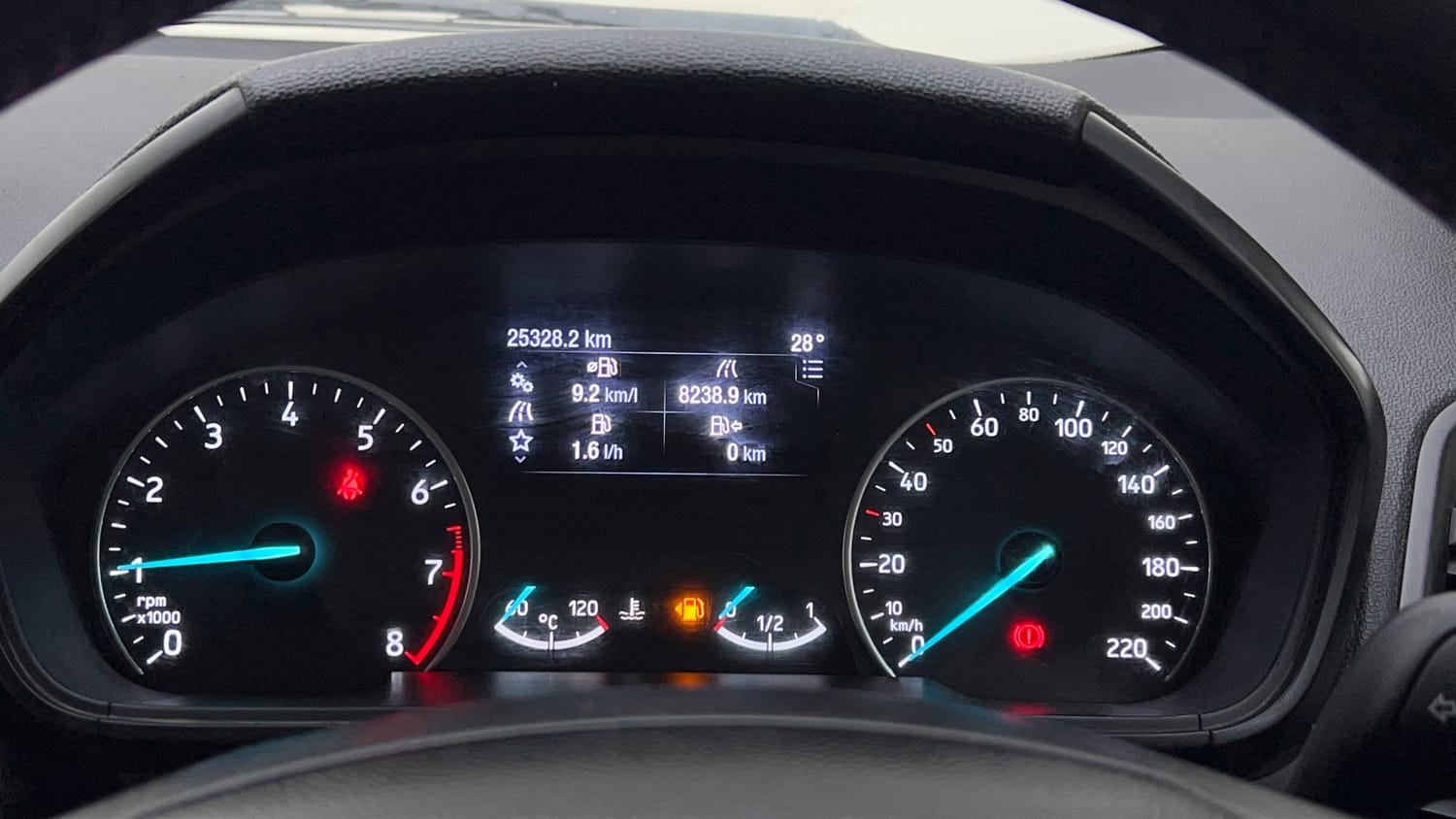 Used 2019 Ford EcoSport Titanium 1.5L Ti-VCT Petrol Manual interior CLUSTERMETER VIEW