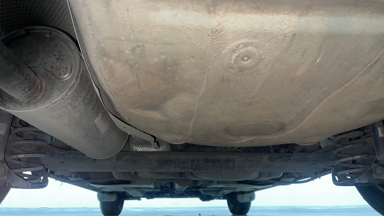 Used 2020 Skoda Rapid Active 1.0 TSI MT Petrol Manual extra REAR UNDERBODY VIEW (TAKEN FROM REAR)