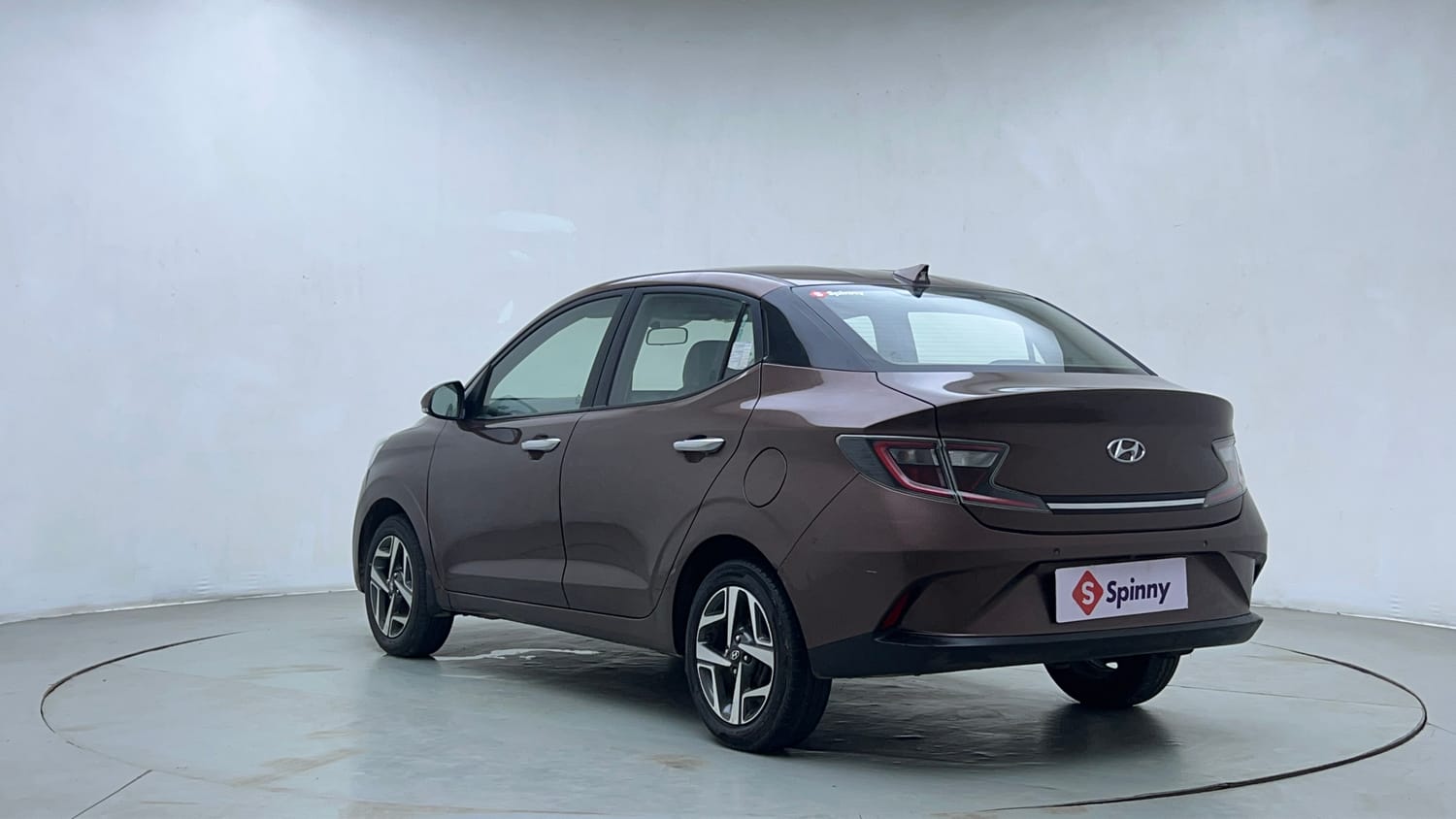 Used 2020 Hyundai Aura SX Plus 1.2 AMT Petrol Petrol Automatic exterior LEFT REAR CORNER VIEW