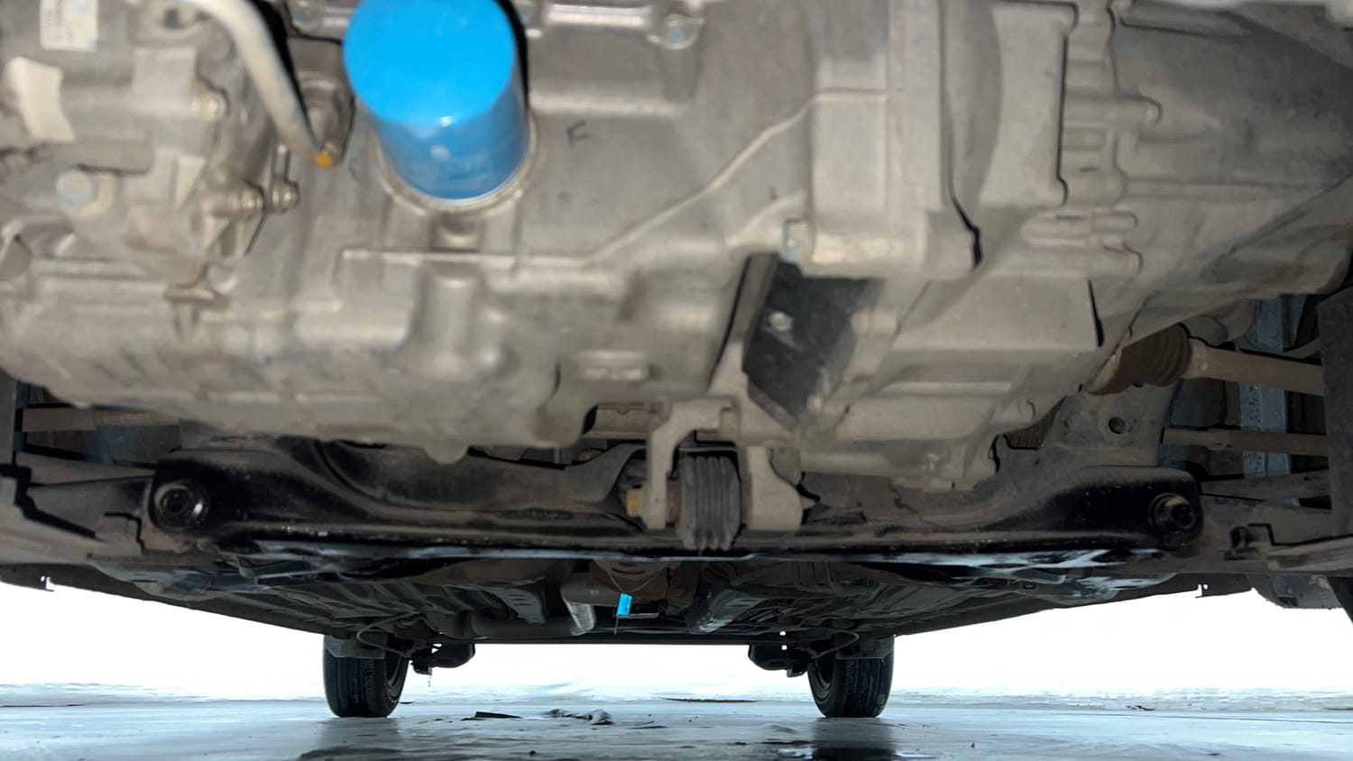 Used 2024 Honda Amaze S 1.2 Petrol MT Petrol Manual extra FRONT LEFT UNDERBODY VIEW