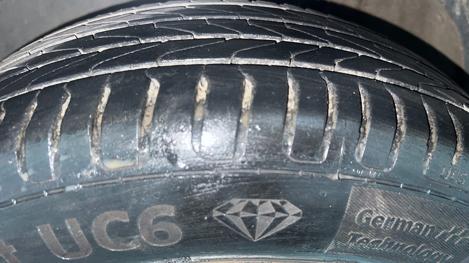 Used 2020 Skoda Rapid Active 1.0 TSI MT Petrol Manual tyres LEFT FRONT TYRE TREAD VIEW