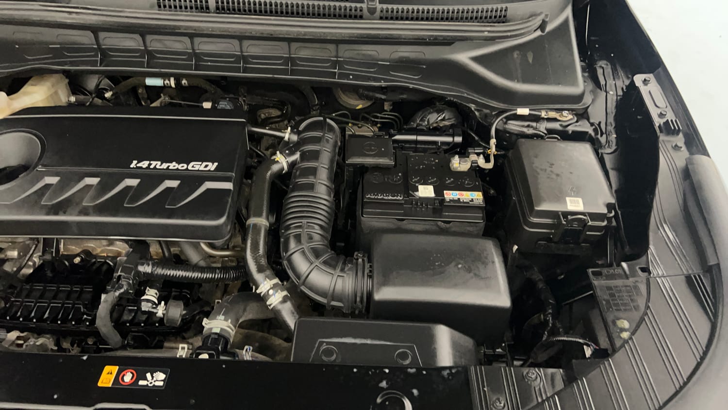 Used 2022 Kia Carens Prestige Plus 1.4 Petrol MT 7 STR Petrol Manual engine ENGINE LEFT SIDE VIEW