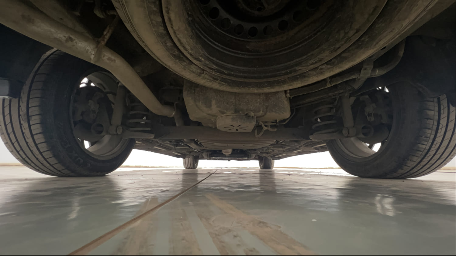 Used 2022 MG Motors Hector Plus Sharp 2.0 Diesel Turbo MT 6-STR Diesel Manual extra REAR UNDERBODY VIEW (TAKEN FROM REAR)