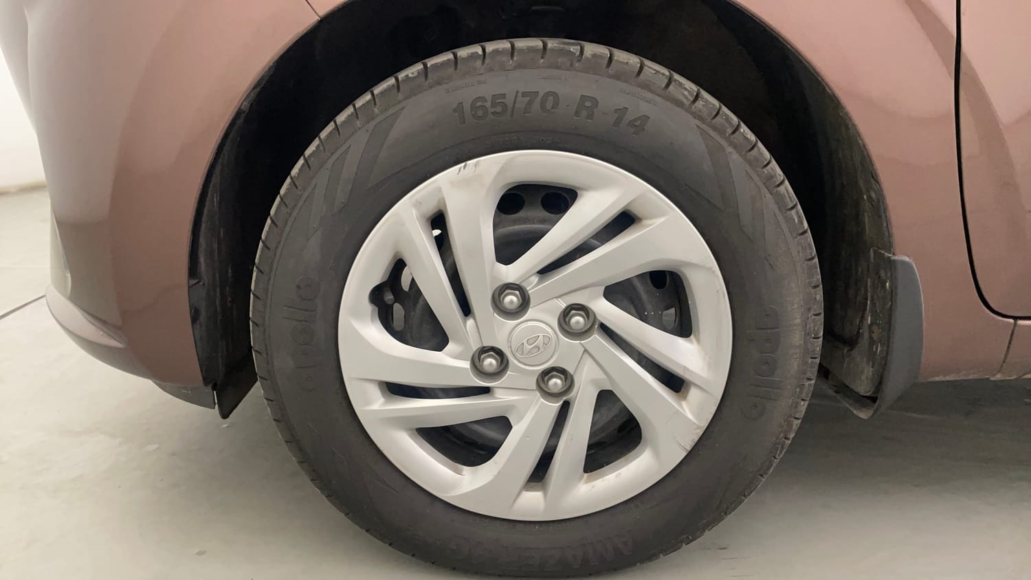 Used 2021 Hyundai Aura S 1.2 Petrol Petrol Manual tyres LEFT FRONT TYRE RIM VIEW