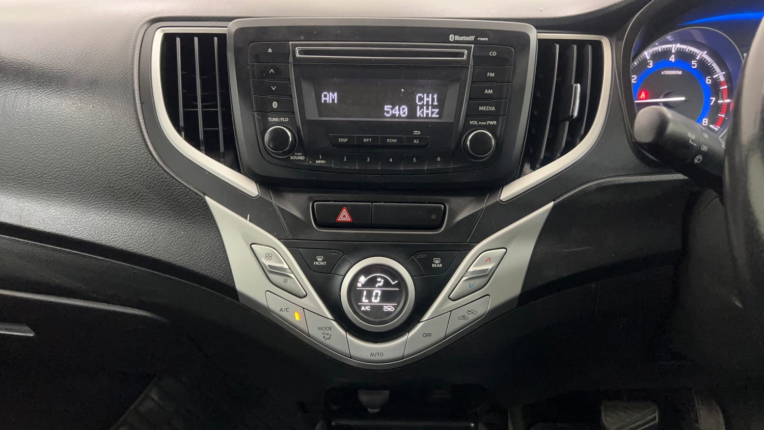 Used 2017 Maruti Suzuki Baleno Zeta 1.2 AT Petrol Automatic interior MUSIC SYSTEM & AC CONTROL VIEW