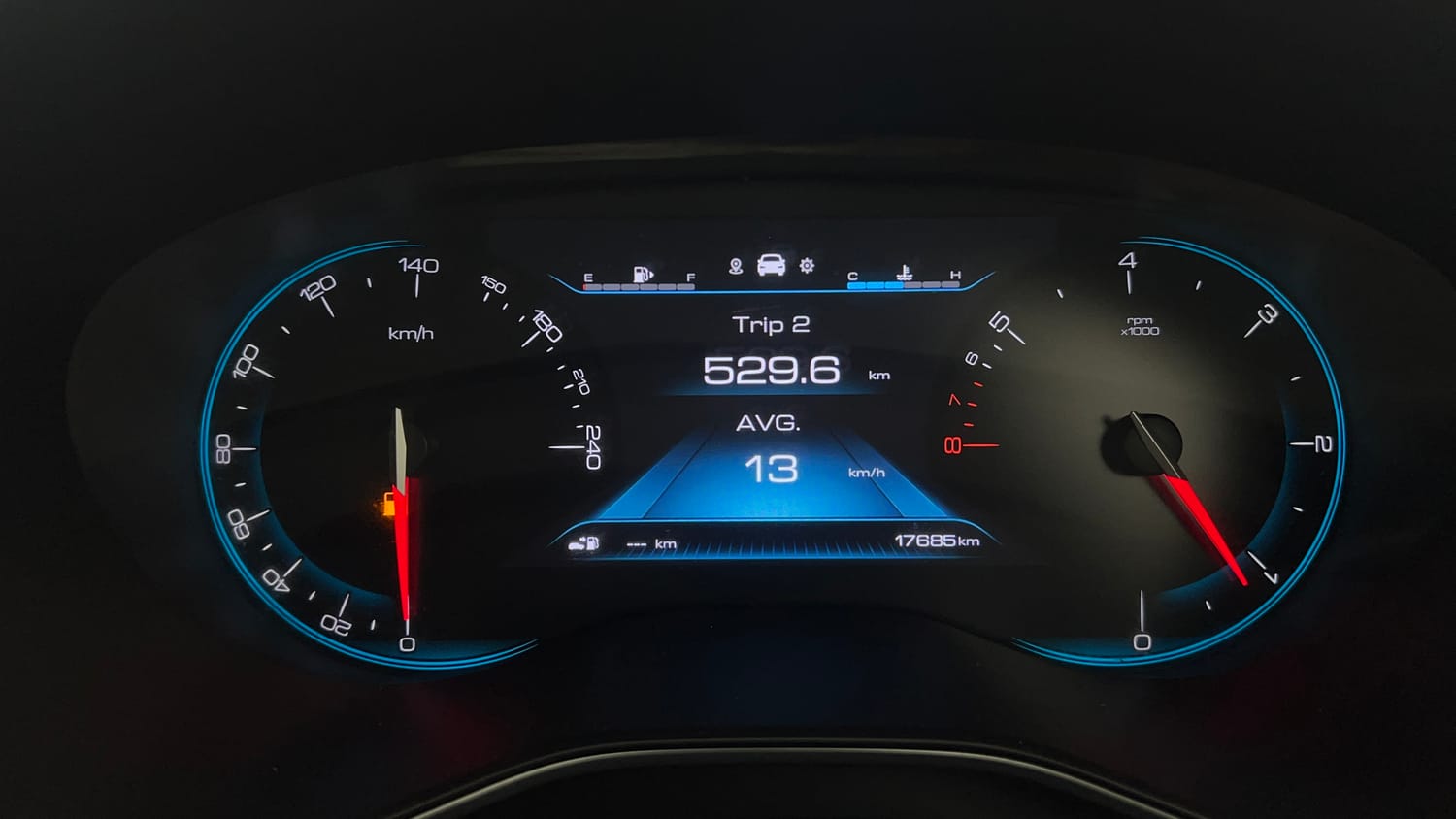 Used 2022 MG Motors Hector Plus Sharp 2.0 Diesel Turbo MT 6-STR Diesel Manual interior CLUSTERMETER VIEW