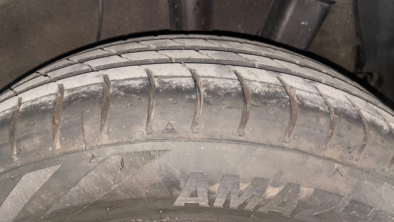 Used 2021 Hyundai Aura S 1.2 Petrol Petrol Manual tyres LEFT REAR TYRE TREAD VIEW