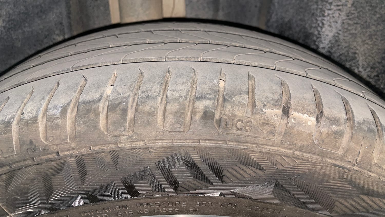 Used 2024 Skoda Slavia Style 1.5L TSI DSG Petrol Automatic tyres RIGHT REAR TYRE TREAD VIEW