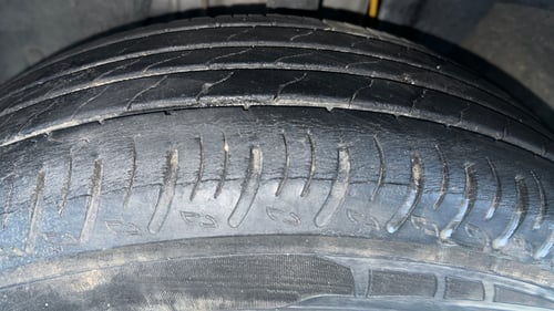 Used 2021 Nissan Magnite XL Petrol Manual tyres LEFT FRONT TYRE TREAD VIEW