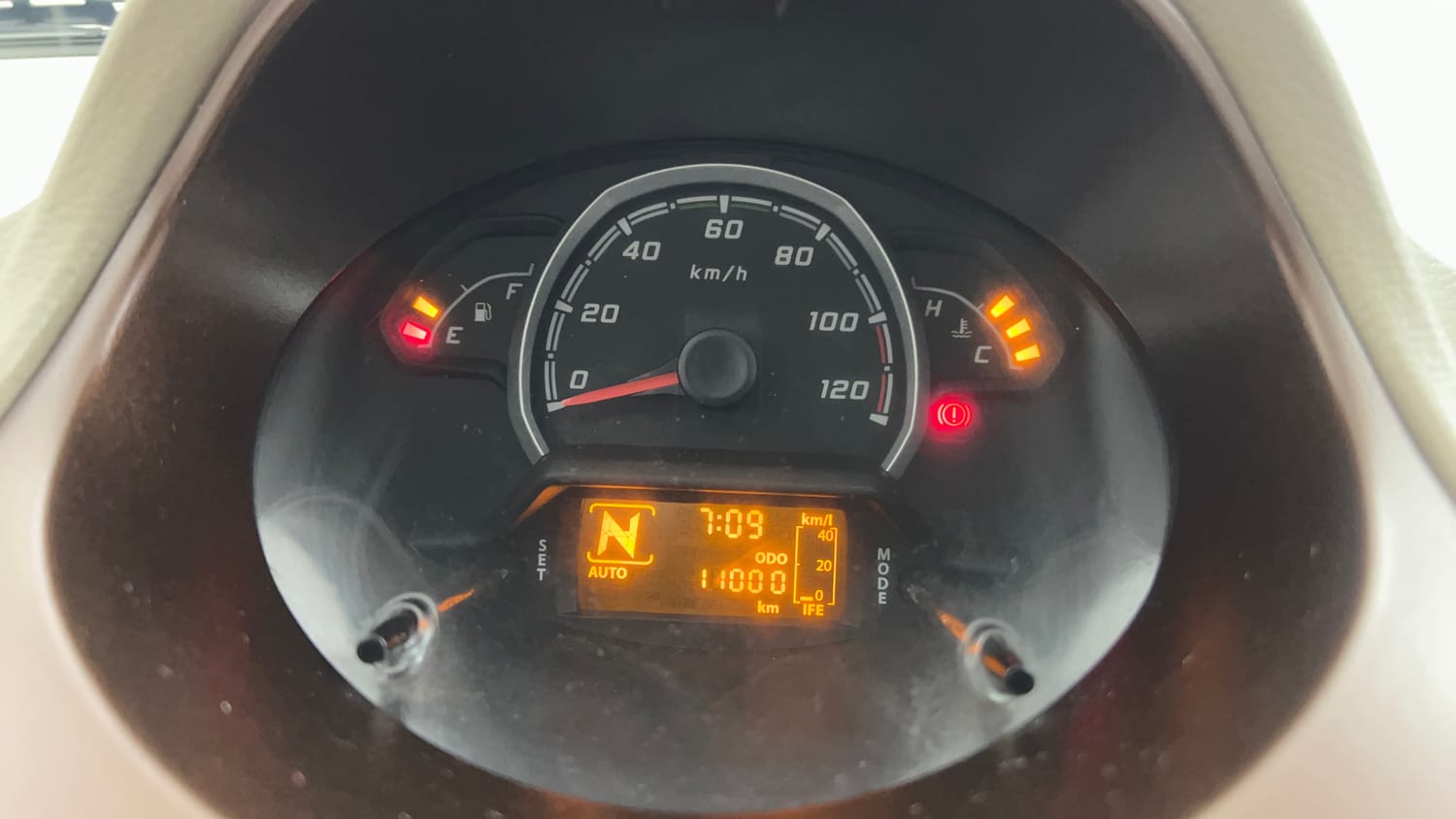 Used 2018 Tata Nano Twist XTA Petrol Automatic interior CLUSTERMETER VIEW