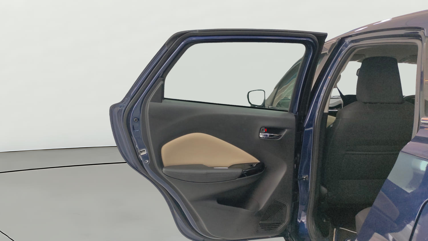 Used 2025 Toyota Glanza V Petrol Manual interior LEFT REAR DOOR OPEN VIEW