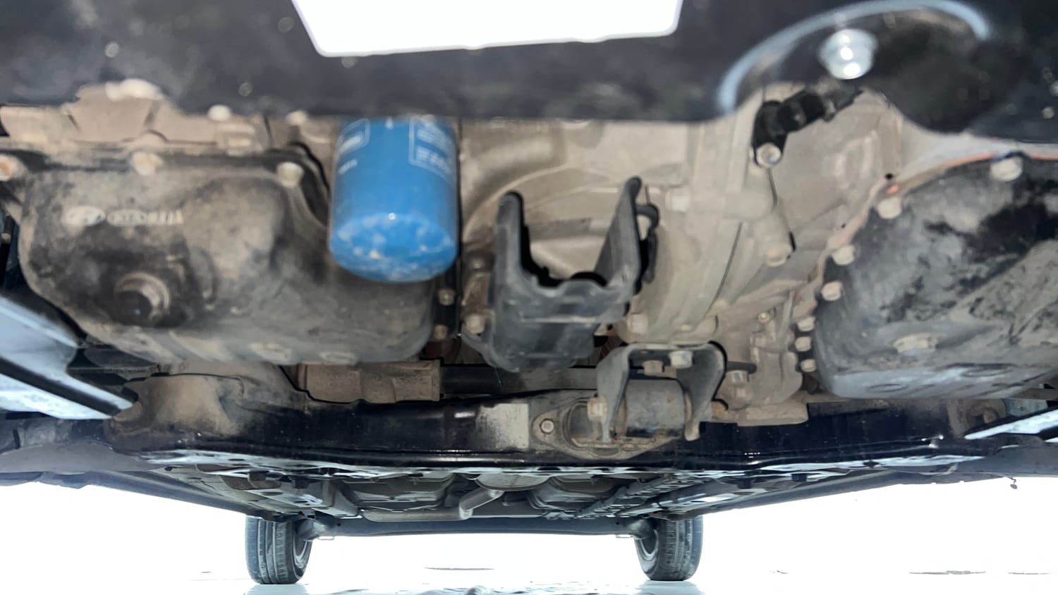 Used 2018 Hyundai Grand i10 Sportz (O) AT 1.2 Kappa VTVT Petrol Automatic extra FRONT LEFT UNDERBODY VIEW