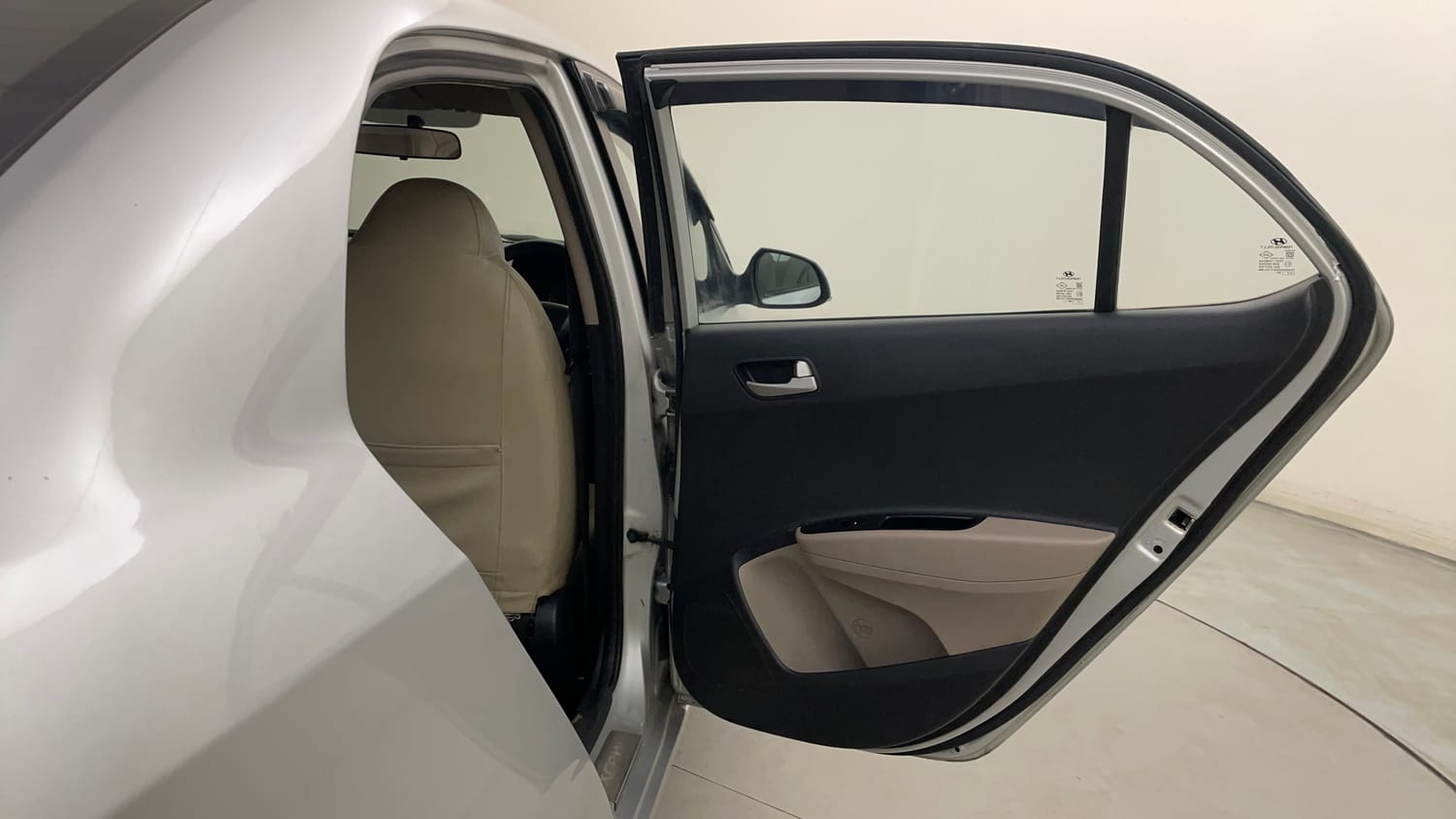Used 2014 Hyundai Xcent S 1.2 (O) Petrol Manual interior RIGHT REAR DOOR OPEN VIEW