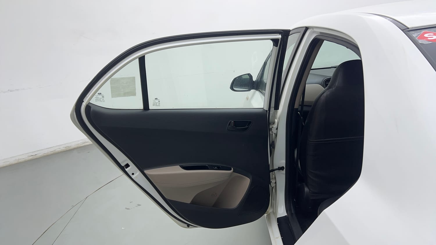 Used 2019 Hyundai Xcent S Petrol+cng(outside fitted) Cng Manual interior LEFT REAR DOOR OPEN VIEW