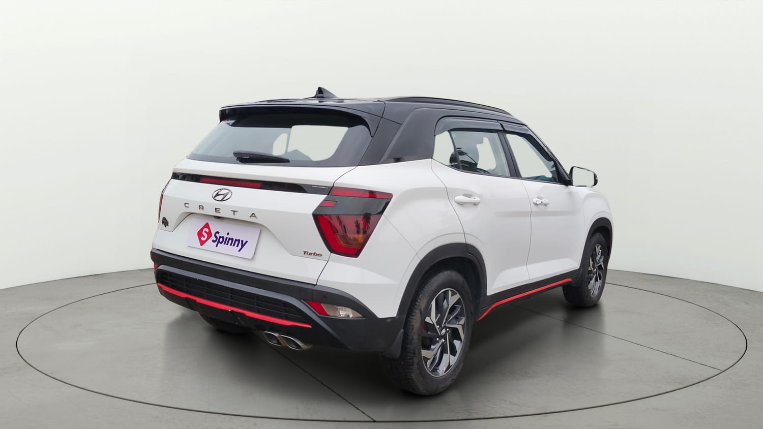 Used 2022 Hyundai Creta SX (O) 1.4 Turbo 7 DCT Dual Tone Petrol Automatic exterior RIGHT REAR CORNER VIEW
