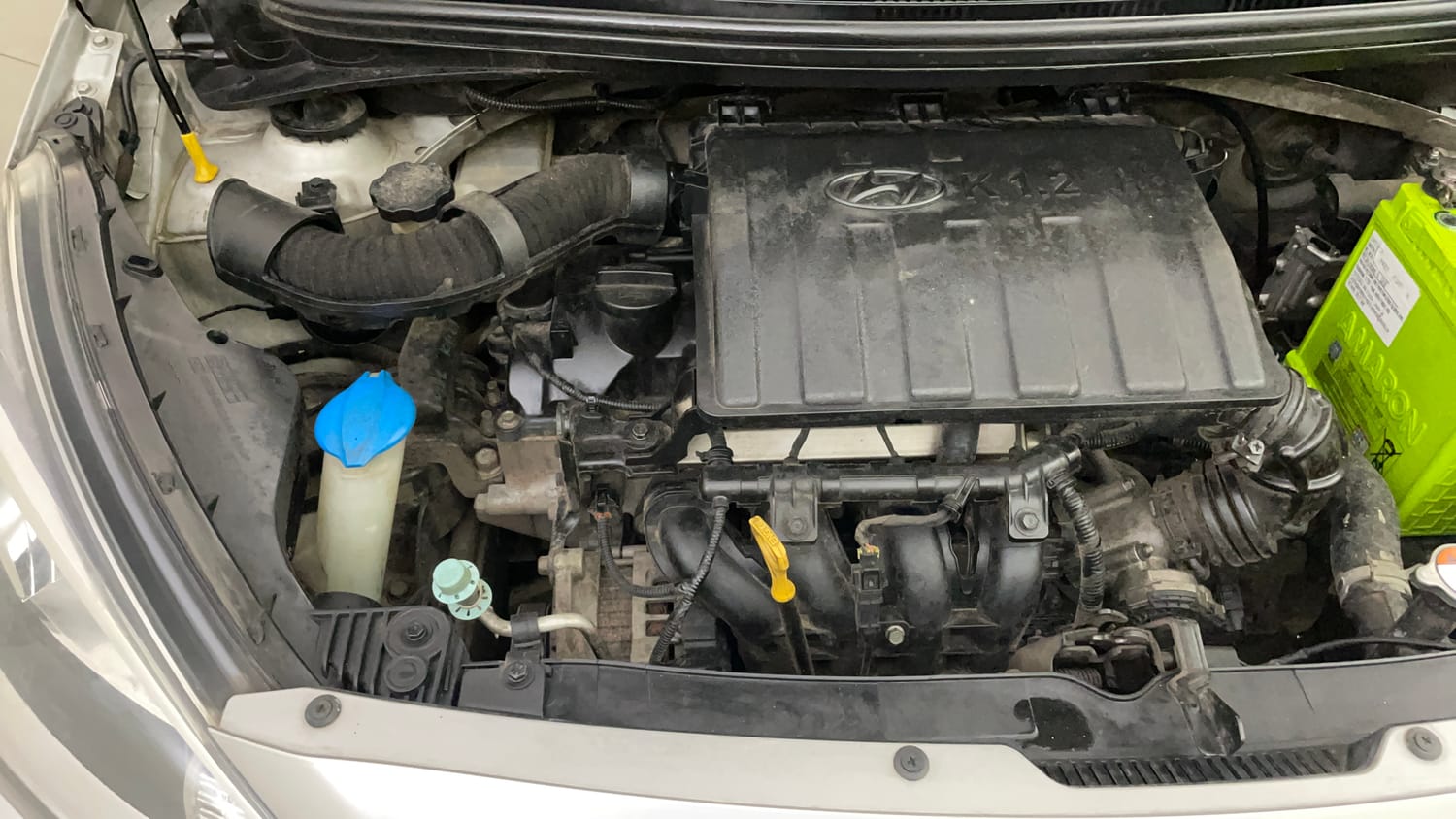 Used 2014 Hyundai Xcent S 1.2 (O) Petrol Manual engine ENGINE RIGHT SIDE VIEW