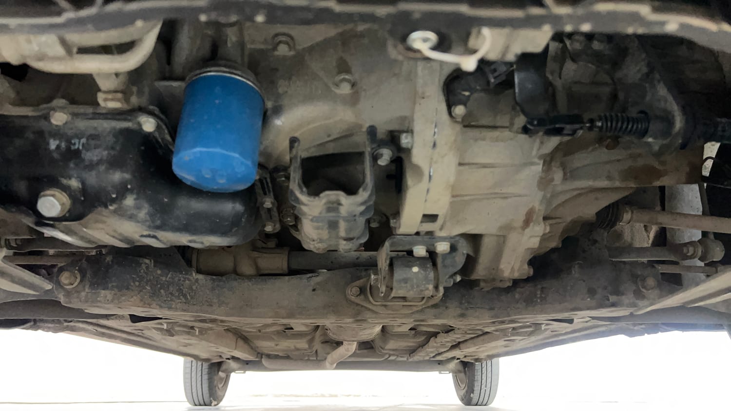 Used 2014 Hyundai Grand i10 Asta 1.2 Kappa VTVT (O) Petrol Manual extra FRONT LEFT UNDERBODY VIEW