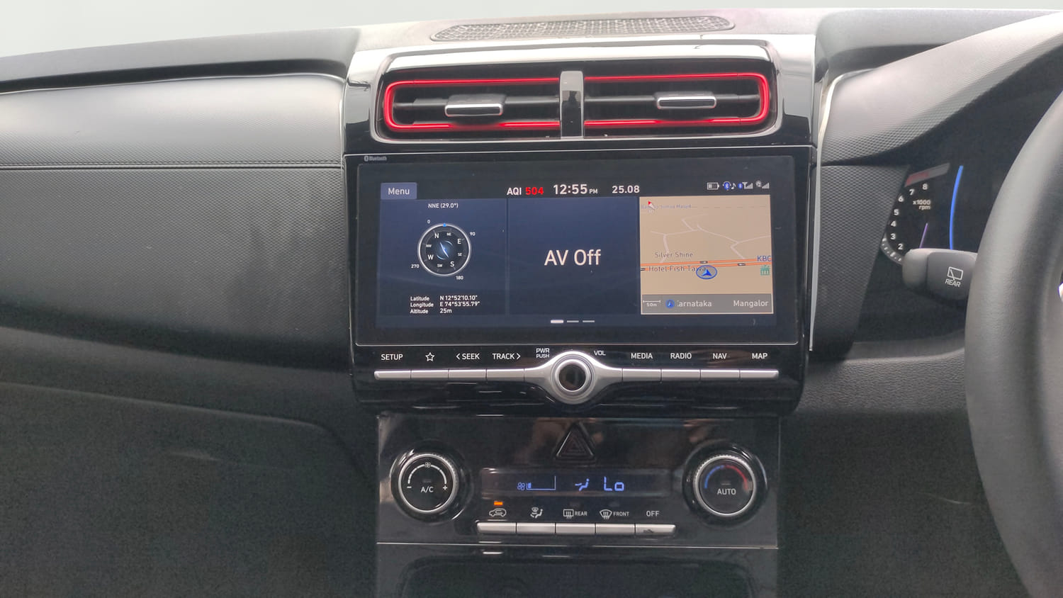 Used 2022 Hyundai Creta SX (O) 1.4 Turbo 7 DCT Dual Tone Petrol Automatic interior MUSIC SYSTEM & AC CONTROL VIEW
