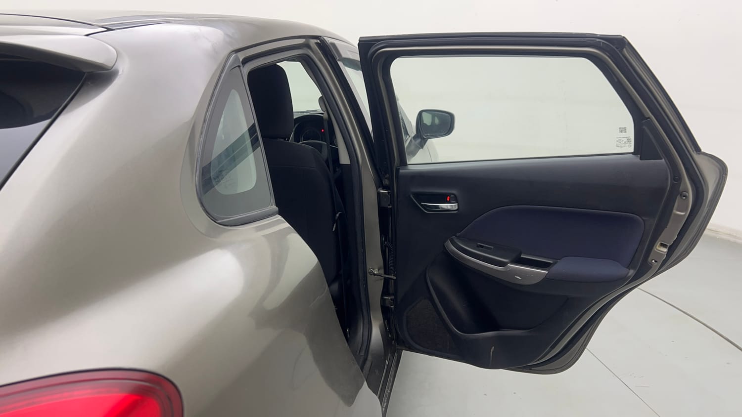 Used 2020 Maruti Suzuki Baleno Delta Petrol Manual interior RIGHT REAR DOOR OPEN VIEW