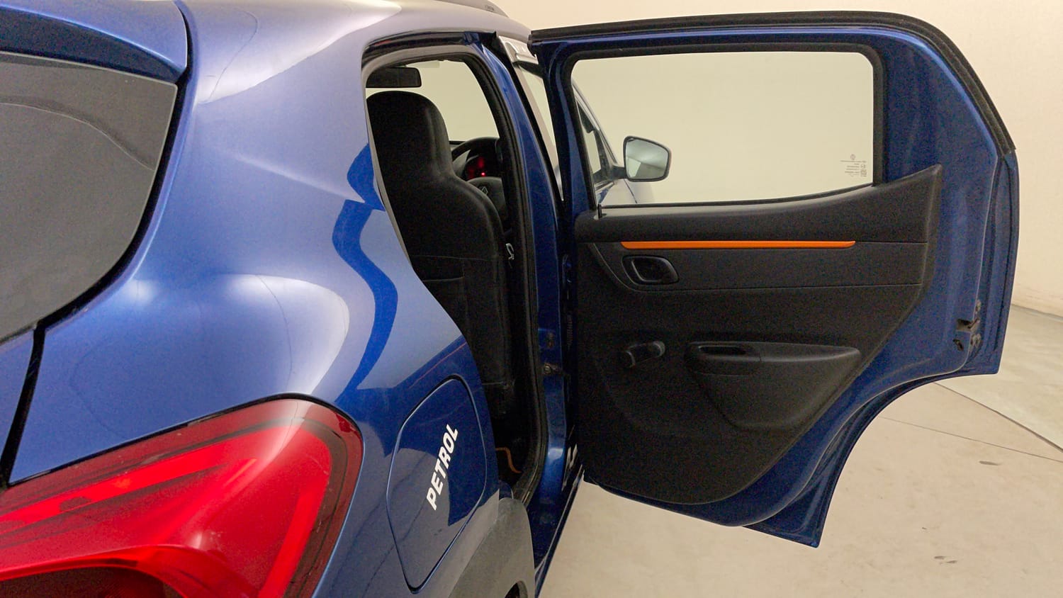 Used 2017 Renault Kwid CLIMBER 1.0 Petrol Manual interior RIGHT REAR DOOR OPEN VIEW